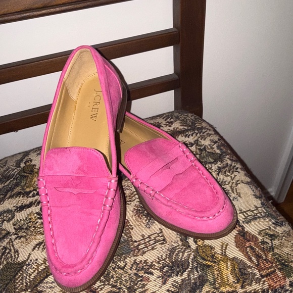 J.Crew Women’s Pink Suede Penny Loafers Size 6 - Picture 2 of 13